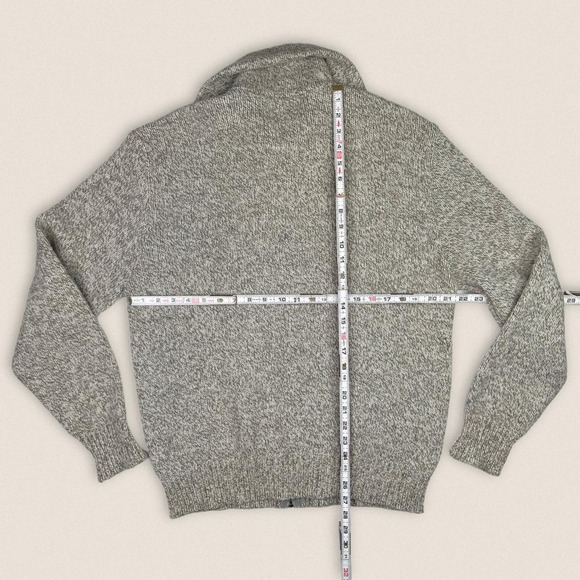 Vintage grandpa Wool blend zip cardigan sweater L.L. Bean Size XL - Picture 4 of 4